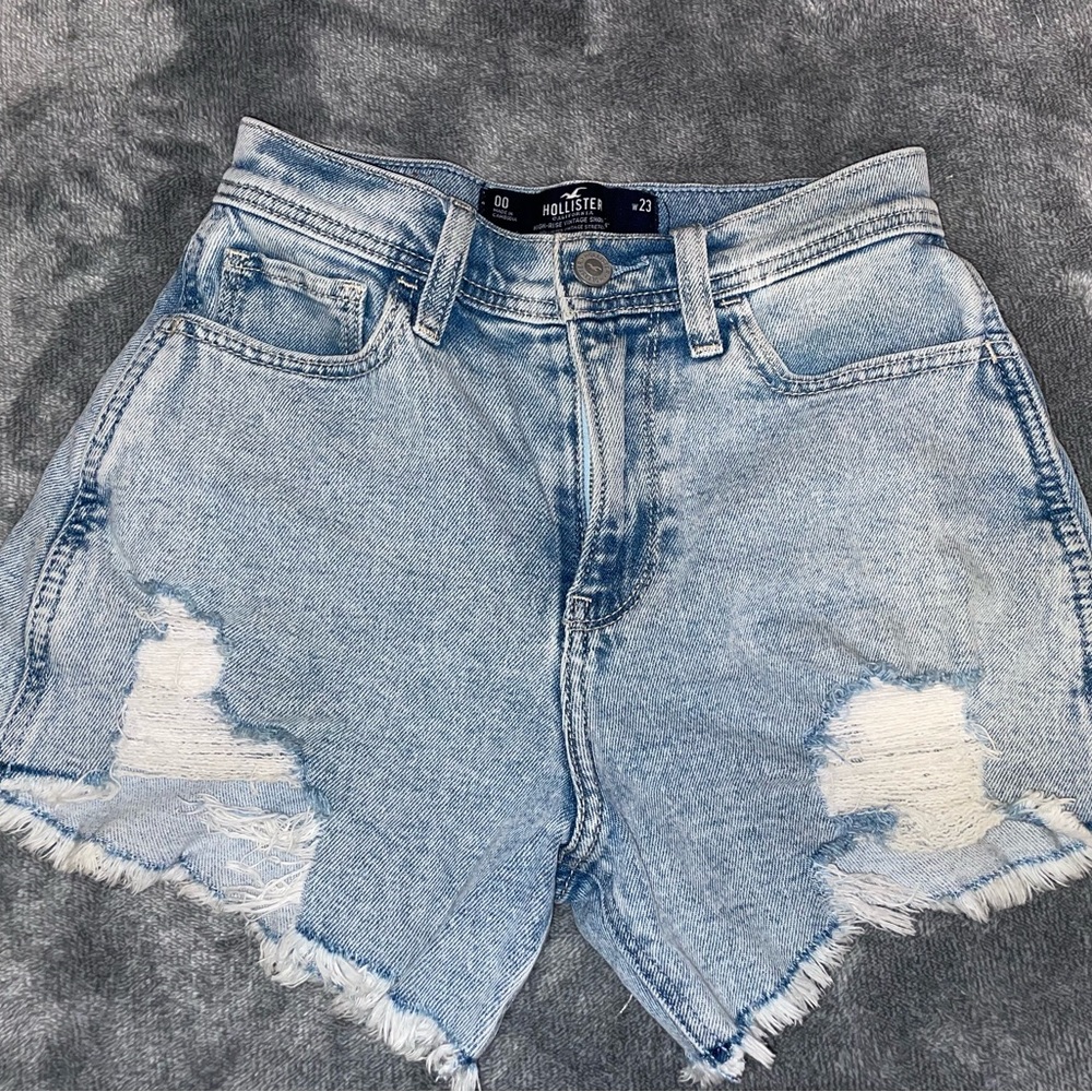 Ripped Light wash Hollister Vintage Stretch shorts